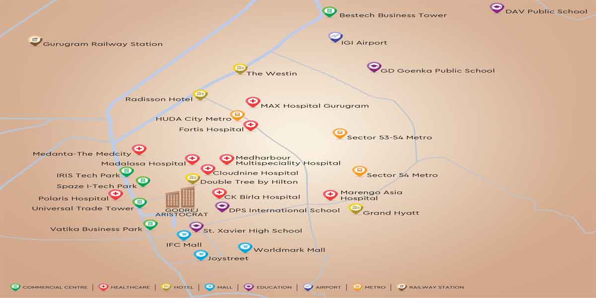 Godrej Sector 49 Gurugram Location Map